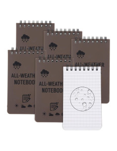 Bloc de Notas Impermeable Qiuruoo 6 Paquetes 7.6x12.7 cm