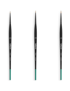 Pinceles Vallejo Serie Detalle 4/0, 3/0, 2/0 - Cerda Sintética 2