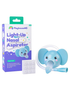Aspirador Nasal Elefante Booger Buddy - Alivio Congestión Bebés