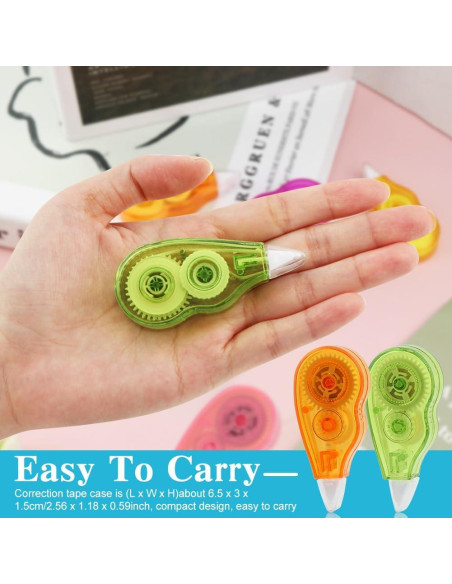 Cinta Correctora Blanca 12 Pcs EMVANV, 4m x 5mm, Compacta