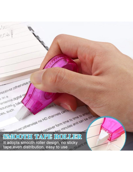 Cinta Correctora Blanca 12 Pcs EMVANV, 4m x 5mm, Compacta