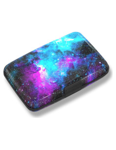 Tarjetero Mini RFID ToLuLu Aluminio Nebulosa Galáctica 11x7.2cm