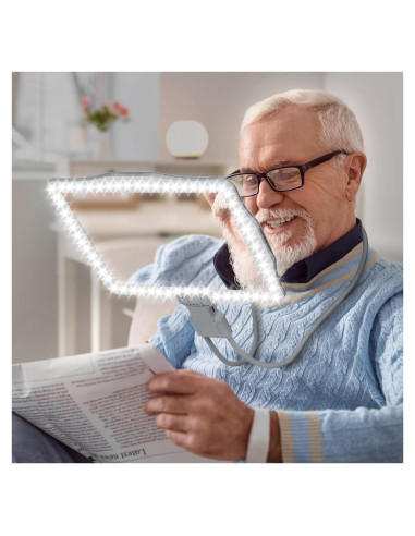 Lupa de Mano Clonivent con Luz LED 5X y Cuello de Ganso