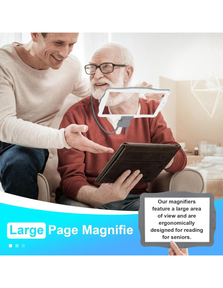 Lupa de Mano Clonivent con Luz LED 5X y Cuello de Ganso