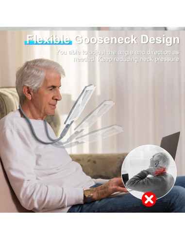 Lupa de Mano Clonivent con Luz LED 5X y Cuello de Ganso