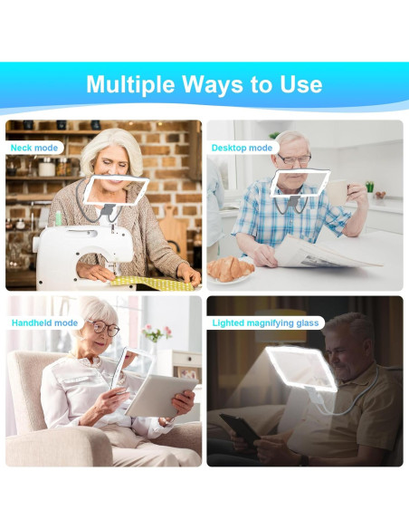 Lupa de Mano Clonivent con Luz LED 5X y Cuello de Ganso