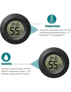 Termómetro Digital Mini Rojuna 3 Unidades LCD Temperatura y Humedad 2