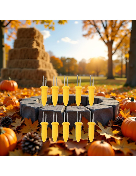 10 Sujetadores de Maíz Acero Inoxidable Yxinjy Doble Punta