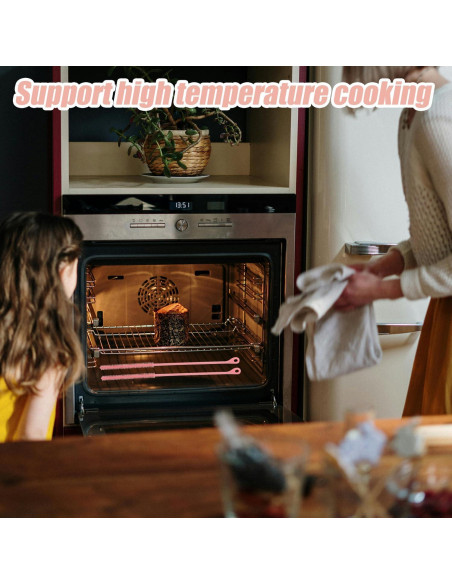 3 Cepillos Limpiadores de Paja Goktvai de Silicona 24cm Rosa