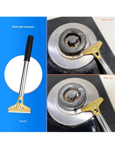 Raspador de Grill Plano Ehdis 4 Pulgadas con 10 Cuchillas