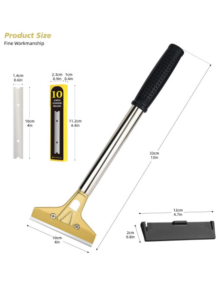 Raspador de Grill Plano Ehdis 4 Pulgadas con 10 Cuchillas