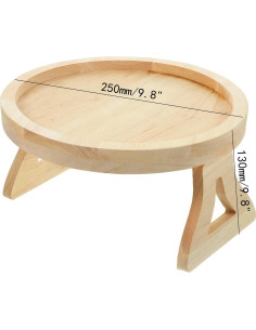 Mesa de bandeja para reposabrazos DD-life redonda 24.9 cm 2
