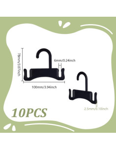 Perchas para Sandalias Negras AHANDMAKER 10 Pcs Organizador 2