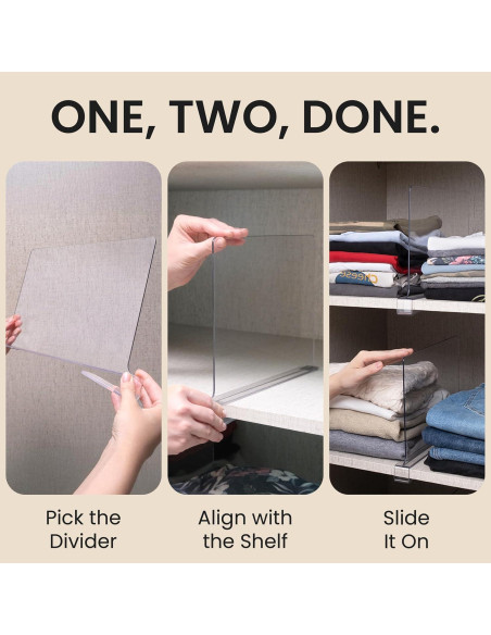 6 Separadores de Estante Acrílico KLOZIT Antideslizantes 1.65kg 6 Separadores de Estante Acrílico KLOZIT Antideslizantes 1.65kg