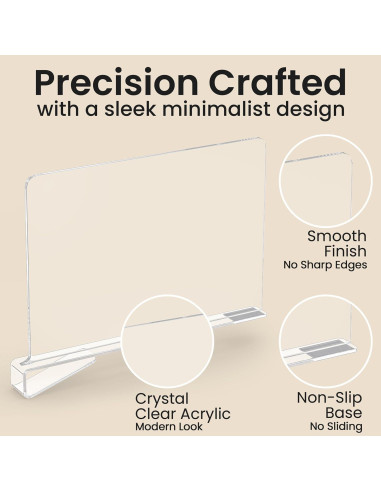 6 Separadores de Estante Acrílico KLOZIT Antideslizantes 1.65kg