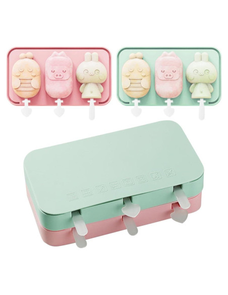 Moldes de Popsicles de Silicona Agaommio 6 Piezas Verde