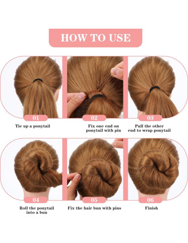 Set 41 Piezas Hacedor de Moños Josojoou - Donas, Redes y Clips