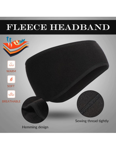 Banda para la Cabeza Jexine 20 Pcs Invierno Unisex Calentador