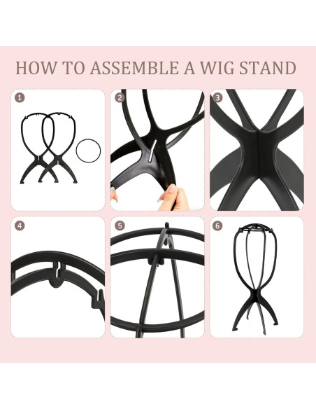 Cabeza de Peluca de Lienzo 56 cm con Soporte Trípode Ajustable