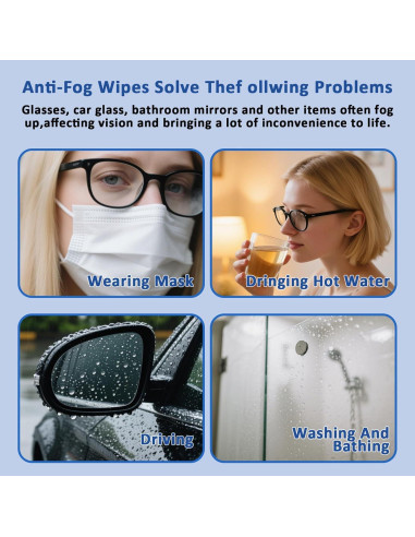 200 Toallitas Antivaho para Gafas i-SPER, Limpieza Efectiva