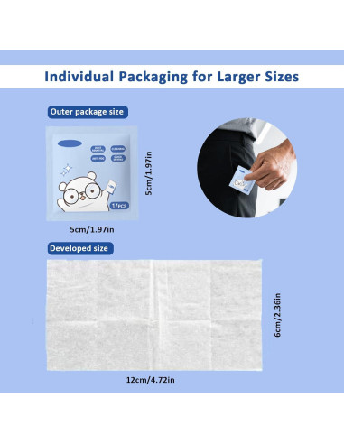 200 Toallitas Antivaho para Gafas i-SPER, Limpieza Efectiva