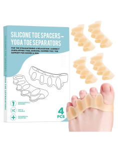 Separadores de Dedos de Silicona SNGBYTU 10.1 cm para Yoga
