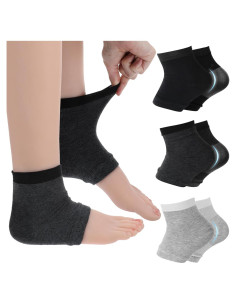 3 Pares Calcetines Hidratantes Gel Abeillo para Talones Agrietados