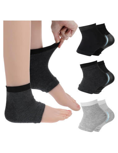 3 Pares Calcetines Hidratantes Gel Abeillo para Talones Agrietados