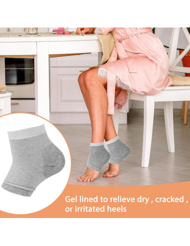 3 Pares Calcetines Hidratantes Gel Abeillo para Talones Agrietados