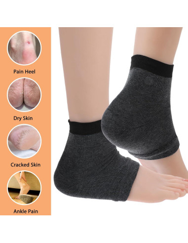 3 Pares Calcetines Hidratantes Gel Abeillo para Talones Agrietados