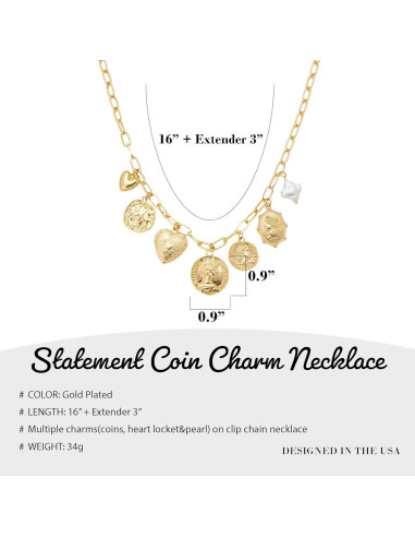 Collar Multi-Encanto NTLX para Mujeres con Locket Personalizable