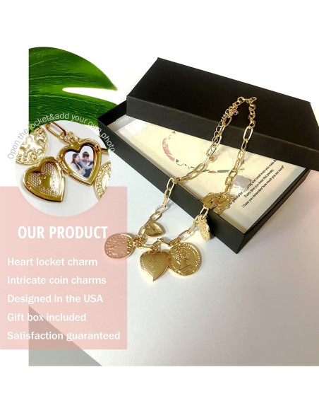 Collar Multi-Encanto NTLX para Mujeres con Locket Personalizable
