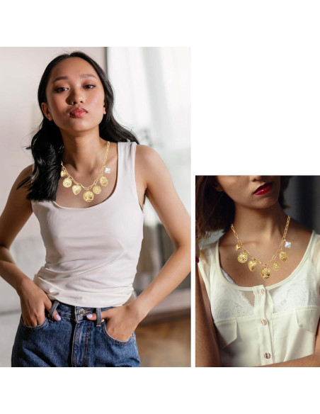 Collar Multi-Encanto NTLX para Mujeres con Locket Personalizable