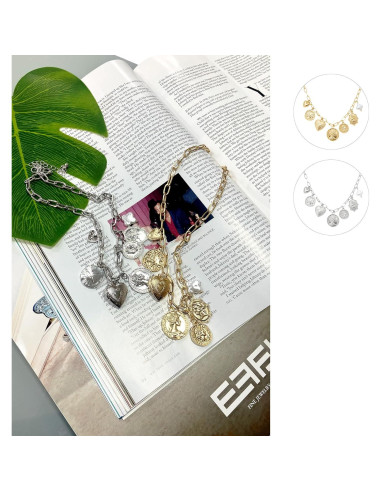 Collar Multi-Encanto NTLX para Mujeres con Locket Personalizable