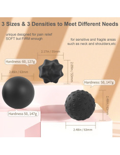 Bolas de Masaje JIEJUNJIE - Liberación Miofascial (Paquete de 3) 2