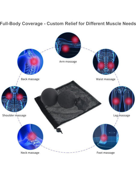 Bolas de Masaje JIEJUNJIE - Liberación Miofascial (Paquete de 3)