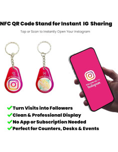 Llave USB NFC Instagram NUUBIZ con Código QR - Compacta y Fácil 2