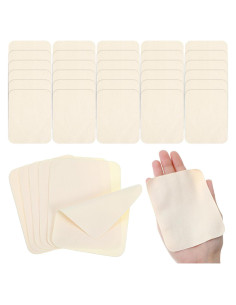 30 Paños de Chamois Beige Microfibra 10x8 cm para Cerámica y Limpieza