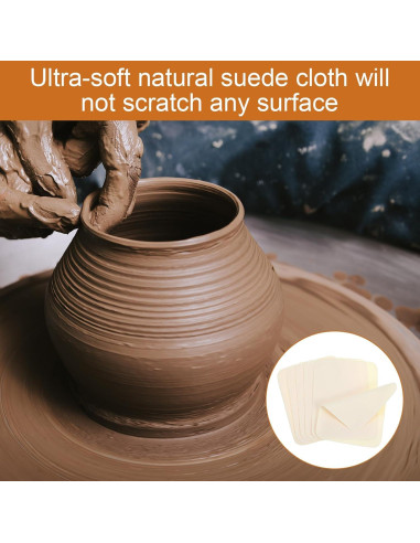 30 Paños de Chamois Beige Microfibra 10x8 cm para Cerámica y Limpieza