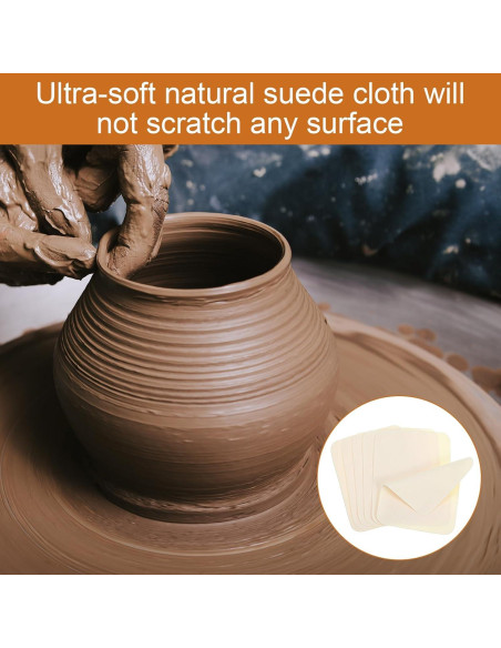 30 Paños de Chamois Beige Microfibra 10x8 cm para Cerámica y Limpieza