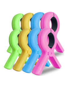 Pinzas para Toallas de Playa HLDMYYXGS - 8 Pcs, 4 Colores