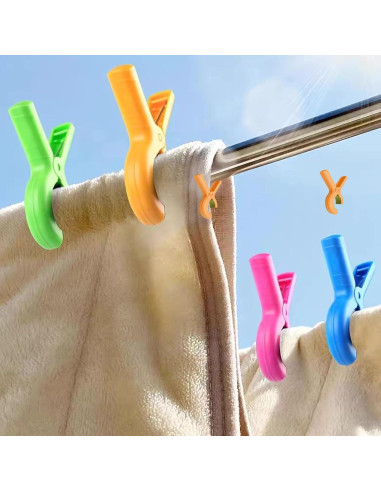 Pinzas para Toallas de Playa HLDMYYXGS - 8 Pcs, 4 Colores