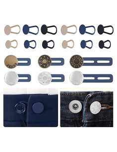 Set 18 Extensores de Cintura para Pantalones Unisex XJYWSH