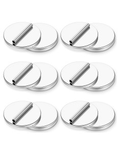 6 Pares Convertidores de Broches Magnéticos Gsbnjuy 1.5 cm Plata