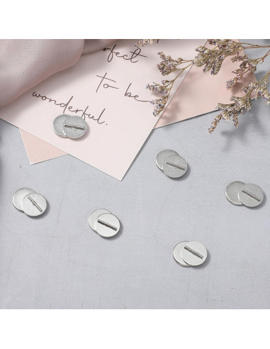 6 Pares Convertidores de Broches Magnéticos Gsbnjuy 1.5 cm Plata