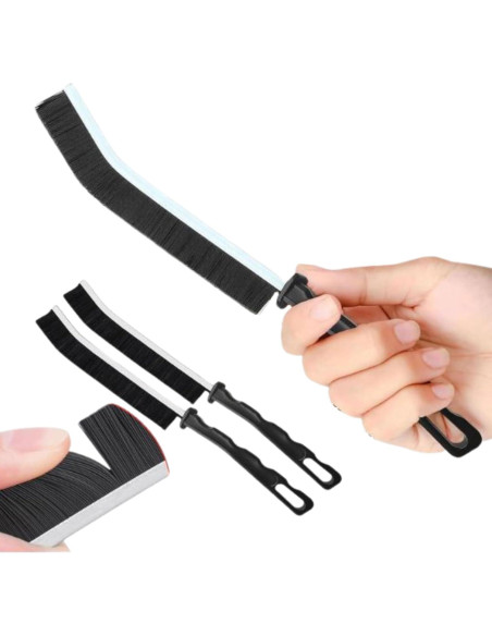 Cepillo de limpieza de ranuras CrafTreat - 6 unidades - Negro