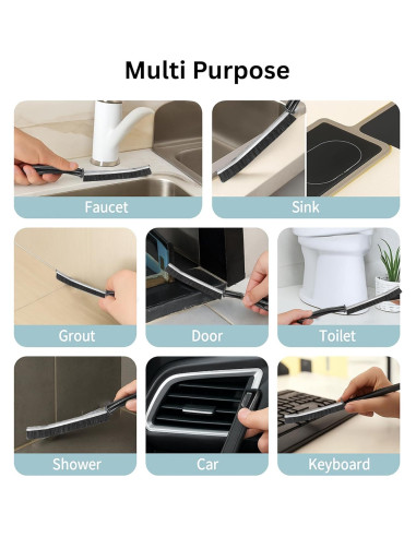 Cepillo de limpieza de ranuras CrafTreat - 6 unidades - Negro