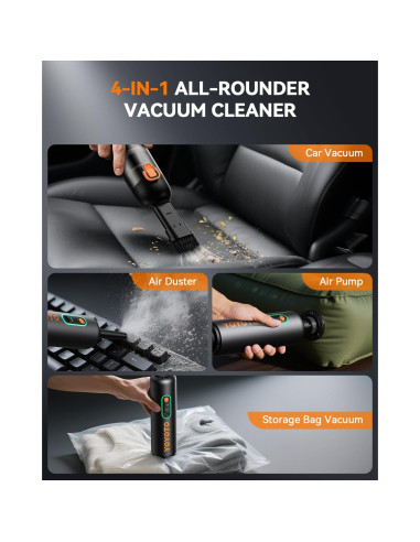 Aspiradora de Mano Inalámbrica YOYOTO VC28 4-en-1 21000Pa
