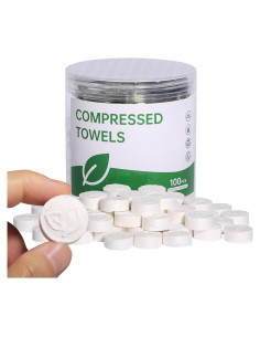 Toallitas Comprimidas LEKOCH 100 PCS - Algodón de Bambú Ecológico