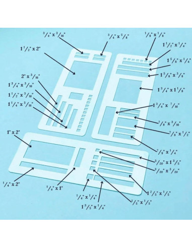 Plantillas de Registro Flexibles LELLURE - Paquete de 3 Unidades